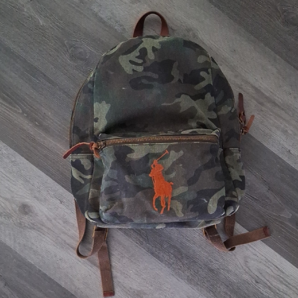 Polo Ralph Lauren Camouflage Camo Canvas Backpack